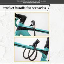 NURBO 1pc Bicycle Steel Cable Lock, Long Straight Steel Cable Lock, Anti-Theft With 2 Keys, Reinforced Bicycle Security Accessory, Motorcycle Accessory, Suitable For Bicycle, Motorcycle, Electric Bike, Scooter, Easy To Use - Black - View 8