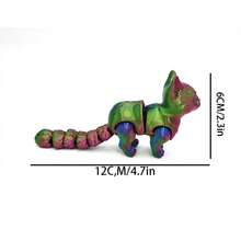 3D Printed Cat Statue Decor, Stylish And Realistic Figurine With Adjustable Joints, Posable In Various Poses, Suitable For Home, Party Decoration, Holiday & Birthday Gifts, Room Decor, Tabletop Display, Adds Ambiance (Random Eye Color)