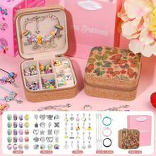 136pcs/68pcs 4-Set DIY Bracelet Beads Kit, Includes Unicorn & Mermaid Crafts, 60pcs Accessories, 3pcs Bracelets & 3pcs Necklace Strings, 1 Storage Box & 1 Gift Box, Vintage Gift Box Suitable For Birthday, Ramadan, New Year, Valentine's Day Gifts For Friends - Multicolor - View 9