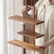 1 件装实木多层首饰架，可作水杯架、化妆品收纳架、动漫人物展示架、秋季装饰壁挂架、收纳托盘、首饰托盘、首饰展示架、装饰展示架、中号梅洛风格收纳托盘架、复古架