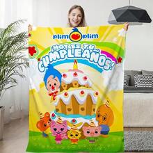 Warm Winter Blankets P-Plim P-Plims Knee Bed Fleece Custom Nap Camping Fluffy Soft Blankets Decorative Sofa Microfiber Bedding(1).Jpg - trắng - Xem 1