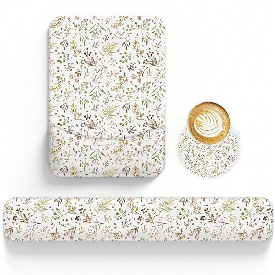 Keyboard Wrist Rest Pad  Pad Set,Ergonomic  Pad For Laptop Computer,Wrist Support Memory Foam Desk Pad For Gaming Office,Non Slip Rubber Pad Typing Relief Pain (WristRest209) - Wristrest209 - View 1