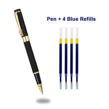 A Fashionable Metal Signature Pen/Smooth Writing/Wrinkled Lacquer Surface Business Gift Advertising Pen/High-End Men's And Women's Executive Pen/Student Calligraphy Practice Pen/Replaceable Pen Core - Black - View 10