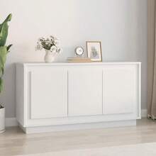 Sideboard White 102x35x55 Cm Engineered Wood - White - View 2