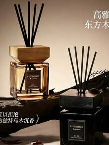 1 Set 16.9floz (500ml) Reed Diffuser, Suitable For Home Indoor Decoration, Includes 5 Fragrance Rods, Bedroom, Study, Bathroom, Shelf Decor, Air Freshener - 1pc/500ml/16.9floz - View 3