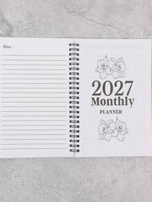 2026-2028 年“活出真我，做真实的自己”赋能主题螺旋装订月度计划本：魅力粉色和玫瑰金图案，自信励志语录（“闪耀光芒”），三年规划，助您设定目标、追踪自我发现、打造时尚生活——完美契合追求真我、自我成长以及注重长期规划的人士。 - 彩色 - 查看 6