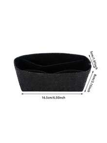 中号极简主义毛毡内衬钱包/手提包/化妆品收纳包 - 彩色 - 查看 4