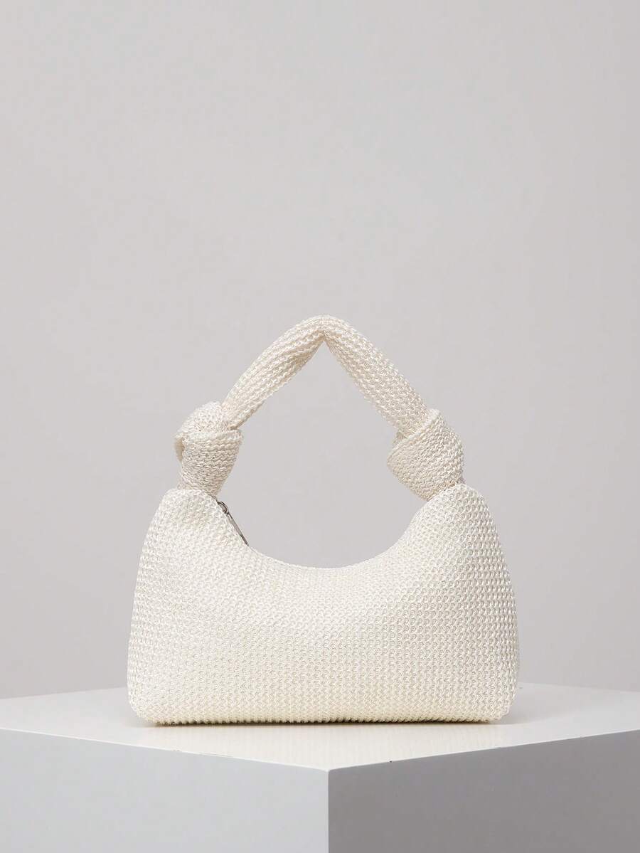 Women's Bohemian Style Summer Beach Bag, Travel Essential, Cruise Essential, Women's Holiday Outfit, Elegant Women's Wallet, Women's Gift, Valentine's Day Gift (Random Pattern) - White - View 1