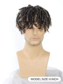 1 Stylish Black Curly Braided Wig - Short Synthetic Half-Head Wig, Easy-To-Wear Clip-On Braid, Heat Resistant, Suitable For People With Thinning Hair And Festive Celebrations, Wig Accessories, Unisex - Multicolor - View 12
