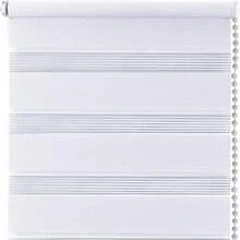 Zebra Dual Roller Shades Light Control Easy Fix Window Blinds Living Room Bedroom - White - View 17