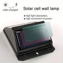 51 LED Solar Powered Outdoor Wall Light, Cool White, IP65 Waterproof, Motion Sensor, 3 Lighting Modes, Suitable For Road, Path, Yard Wall, Can Be Used As Christmas, Father's Day Or Boyfriend Gift - White Light - View 5