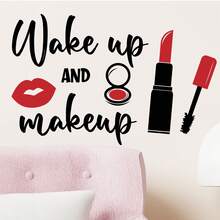 “起床化妆”墙贴，适用于卧室、客厅、梳妆台 - 彩色 - 查看 5