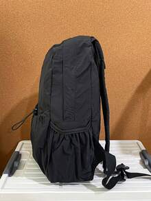 情侣款帆布材质纯色时尚背包，大容量收纳，可调节肩带，适合学生、通勤、休闲、旅行