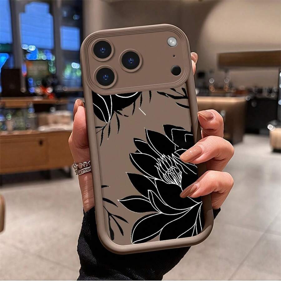 Lotus phone case suitable for  17 16 16E 15 14 13 12 11 Pro Max 17 Air 16 Plu silicone all inclusive protection anti slip and anti fall soft case - SKU2-loto - Ver 1