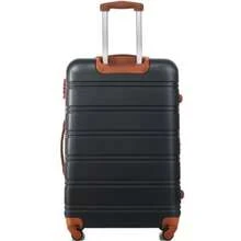 Hartschalen-Koffer, Rollkoffer, Reisekoffer, Handgepäck 4 Rollen, ABS-Material, 74.5*50.5*31.5, Schwarz+ - 黑色+棕色 - 查看 5