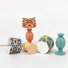 Miniature Dollhouse Accessories - Mediterranean Style Desk Lamp, Toy Food Display, Mini Study Room Model, Handmade DIY, Collection Display, Holiday & Birthday Gift, Model Enthusiasts Essential [Non-Illuminating] - Multicolor - View 6
