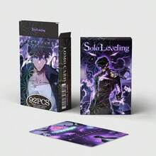 2026新款92张动漫卡片周边 Solo Leveling 贺卡，双面LOMO卡片收藏 - 生日礼物、节日礼物、完美礼物 - 彩色 - 查看 9