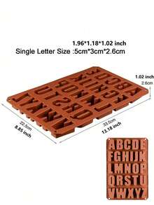 大型3D大写英文字母混凝土/水泥/石膏模具，硅胶模具，适用于蜡烛制作、建筑、环氧树脂