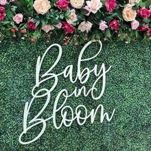 Floral Wooden Sign For Baby Shower, Gender Reveal Party Backdrop, Photo Prop - 17x14in - Rustic - 查看 8