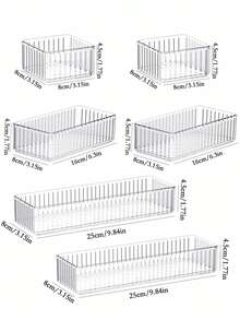 Bộ 10 hộp/9 hộp/7 hộp/6 hộp/4 hộp/1 hộp đựng mỹ phẩm dạng ngăn kéo, hộp đựng trong suốt, thích hợp cho bàn trang điểm, gồm 5 hộp đựng bằng nhựa trong suốt với kích thước khác nhau, giá trưng bày mỹ phẩm, hộp phân loại đồ dùng, thích hợp để đặt trên bàn trang điểm, cung cấp không gian lưu trữ cho bàn làm việc, phòng tắm, nhà bếp và văn phòng. Trang trí phòng, trang trí nhà cửa, trang trí phòng ngủ. - trong suốt - Xem 11
