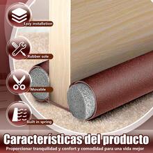 Burlete Para Parte Inferior De Puerta, Guardapolvo Cubre Puerta, Protector Y Guardapolvo Para Puerta, Diseño De Doble Borde, Para Aislar El Ruido Evita Insecto Polvo Y Impermeable Para Todo Tipo De Puertas Y Ventanas - Café integral - Ver 7