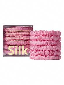 Conjunto de 6 elásticos de cabelo 100% seda de amoreira pura. Elegantes, macios e confortáveis, complementam qualquer look. Acessórios para cabelo, prendedores de rabo de cavalo, elásticos de cabelo, presilhas elásticas. - Multicolorido - Ver 10