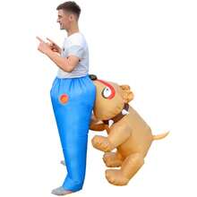 1pc Dog Biting Butt Inflatable Costume, Cosplay Costume, Christmas Costume, Adult Size, Includes Fan, Batteries Not Included - Dog Bites Butt - View 4