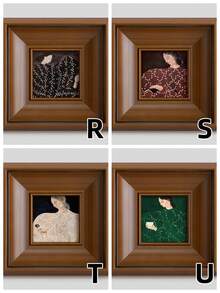 1幅法式中世纪风格复古装饰画，适用于客厅、卧室、餐厅橱柜墙面装饰，复古相框 - 彩色 - 查看 10