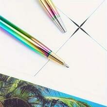 2pcs/Set Colorful Metal Ball Pens To Brighten Up Your Office - Perfect Gift For Any Occasion! - Black - View 6