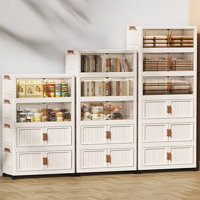  Multi-Functional Collapsible Toy Storage Bins - Stackable Storage Containers With Lids, Heavy-Duty Storage Bin For Garage Storage, Home Organization Essential For Closet, Bathroom, Kitchen & Office