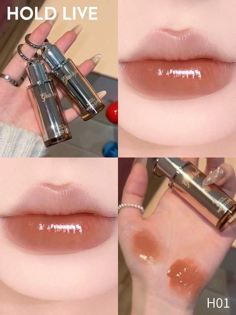 HOLD LIVE Lightweight Floral Tinted Lip Gloss H01 Sheer Nude Warm Milky Tea Color - H01 - View 1