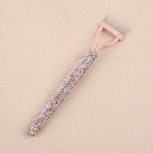 1支装奢华睫毛梳 | 部分人造钻石镶嵌 - 睫毛卷翘定型梳 | 创意睫毛分离专用弧形不锈钢梳 - 不易刮伤睫毛，根根分明，日常化妆辅助 - 彩色 - 查看 9