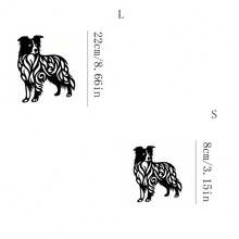 1pc/2pcs/3pcs Hollow Papercut Border Collie Dog Heat Transfer Stickers - Mixed Color Vinyl Heat Press Decals For T-Shirts, Jeans, Masks, Backpacks - DIY Seasonal Decor, Home Decor, Holiday Apparel Customization, Easy To Apply, Durable Home Decoration - Multicolor - View 4