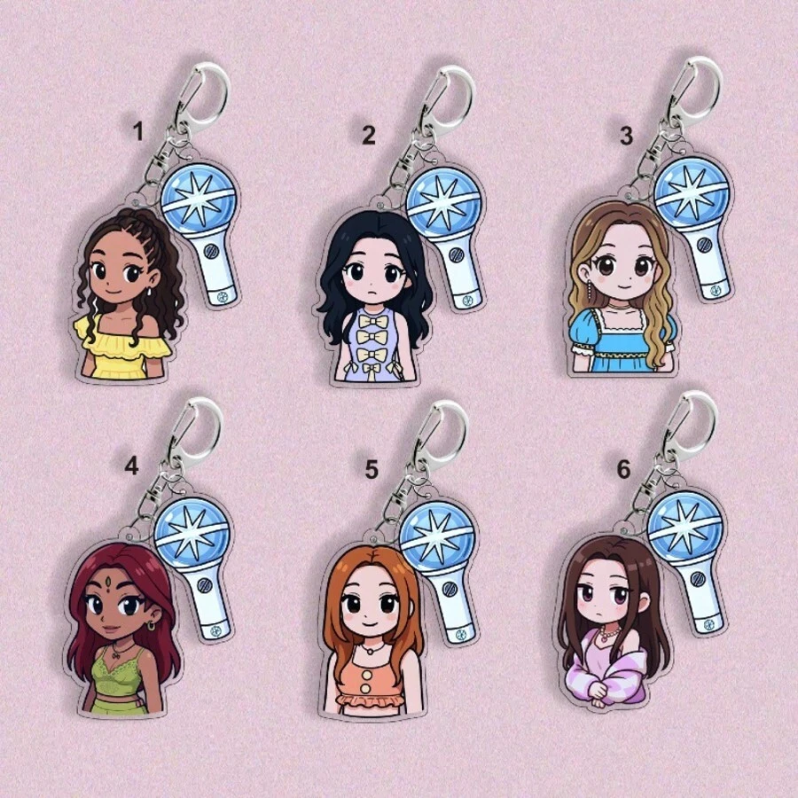KATSEYE Girl Group Merchandise - MANON Pendant, MEGAN Bag Charm, DANIELA Keychain - Multicolor - View 1