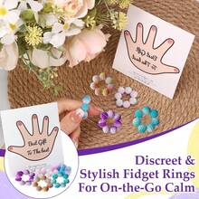 5/10pcs Finger Massage Rings, Relieve Anxiety And Stress - Stress-Relieving Bead Sensory Rings, Elastic Skin-Scratching Finger Toys, Suitable For Anxiety And Skin-Picking Disorders, Soothing Fingertip Massagers, Aid Office Focus. Stress-Relief Toys, Teen Stress-Relief Toys, Party Favors, Holiday Gifts. - Multicolor - View 4