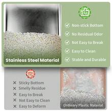 Stainless Steel High-Sided Cat Litter Box, Suitable For Cats, Rabbits And Other Pets, Anti-Splash, Anti-Stick, Odorless Cat Potty - M - View 5