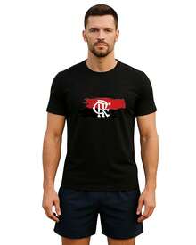 Camiseta Flamengo Camiseta Aqui é Flamengo Blusa Flamengo 100% algodao - Preto - Visão 5