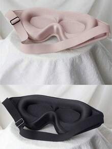 3D立体塑形睡眠眼罩，男女通用，柔软舒适，可调节绑带，升级版3D模压眼罩，有效遮光 - 彩色 - 查看 22