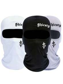 3个/1个/2个拉法帽面罩，男女通用滑雪面罩，防紫外线防风围巾，适用于摩托车、单板滑雪和自行车骑行