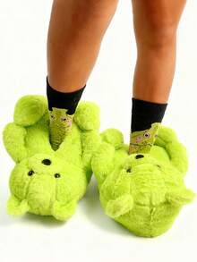 Teddy Bear Home Slippers Cute, Fun, And Quirky Snail Cartoon Home Warm Shoes.,Cartoon Cat-Themed Fun Slippers, Women's Warm Cat Slippers, Cartoon Cat Warm Slippers,Strawberry Fun Slip-On House Slippers, Closed-Heel Warm House Slippers, Women's Cotton Shoes, Strawberry Fruit Pattern, Fun Cartoon Shoes,A Pair Of Cute And Fun Cartoon Women's Home Warm Shoes, Adorable Warm Slippers, Flat Shoes, Fun Cartoon Bunny Quirky Shoes, Cosplay Shoes, Couple Shoes, Cartoon Shoes, Student Shoes, Funny Shoes, Millennial Style Women's Warm Shoes, Flat Home Slippers, Men's And Women's Funny Shoes, Halloween, Christmas, Cartoon Cosplay Shoes, Santa Claus Shoes, One Size Fits All, Warm Shoes, Snow Home Shoes, Quirky Shoes, Creative Shoes, Cute And Fun Animal Shoes, Cartoon Puppy, Cartoon Bunny Flat Home Slippers, Silent Shoes For Wooden Floors, Women's Slippers, Men's Slippers, Couple Slippers, Plus Size Warm Shoes, Snowy Indoor Home Slippers. - 青檸色 - 查看 1