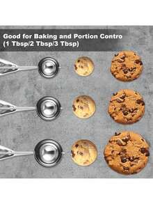 1/3pcs Stainless Steel Ice Cream Scoop, Ice Cream Spade, Ice Cream Digging Spoon, Kitchen Tool, Ice Cream Scoop, Ice Cream Spade, Fruit Digging Spoon, Dessert Spoon - Multicolor - View 4