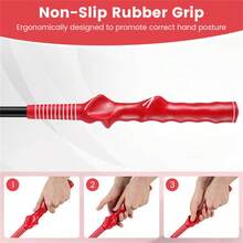 Portable Fiberglass Golf Swing Stick, Improve Grip & Shot Accuracy Golf Warm-Up Tool For Beginners & Pros-Red,• Clear Sound Feedback System: This Click Stick Golf Swing Trainer Features A Built-In Mechanism That Produces A Crisp "Click" The Moment Your Wrists Release At The Ideal Point, Offering Instant Audio Feedback For Golfers. • Instant Correction: Better Performance Is At Your Fingertips-Each Clear Click Indicates The Correct Release, Helping You Immediately Identify And Adjust Any Swing Flaws.  With Every Practice, You'll Gain A Deeper Understanding Of Wrist Timing And Improve Shot Accuracy For Lasting Results. - 紅色 - 查看 6