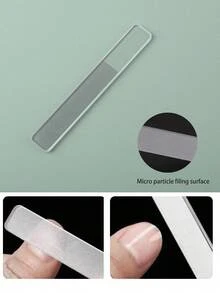 6pcs Glass Nail File Set With Storage Box, Nail Care Tools For Shaping, Buffing And Polishing Nails - Multicolor - View 2