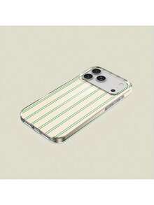 新款竖条纹简约创意果冻膜手机壳，透明二合一保护膜，适用于 17 Pro Max 16 Pro 15 Plus 14 13 12 11 系列手机，时尚手机壳 - 彩色 - 查看 6