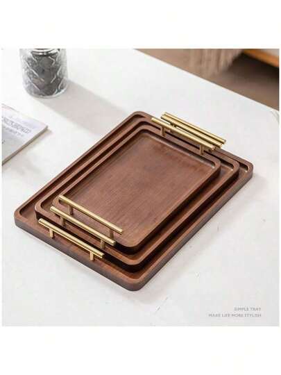 1个木质托盘 | 涂蜡防潮 | 适用于咖啡馆、民宿、蛋糕盘 + 野餐、露营收纳