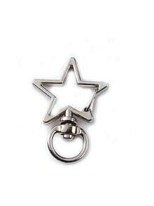 10pcs Minimalist Star Shaped Buckle Accessories, DIY Keychain Craft Supplies