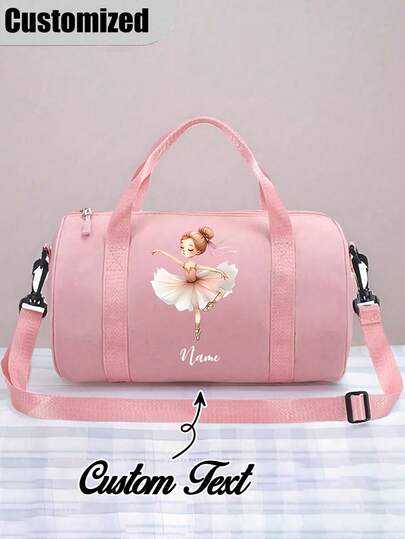 Customizable Name Oxford Cloth Tote Bag, Personalized Handbag, Detachable Shoulder Strap, Zipper Closure, Fashion Multipurpose, Suitable For Travel, Work, School, Outdoor Activities, Gift For Friends, Christmas, Teenagers, Also Suitable For Valentine's Day