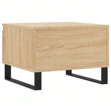 vidaXL Tables basses 2 pcs chêne sonoma 50x46x35 cm bois d'ingénierie - Noir - Voir 10