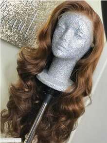 10-36 Inch Body Wave Lace Front Wigs Human Blended Hair 13x4 HD Transparent Lace Frontal Wigs Human Blended Hair For Women Brazilian Virgin 180 Density Glueless Wigs Human Blended Hair Pre Plucked With Baby Hair Brown - Brown - View 2