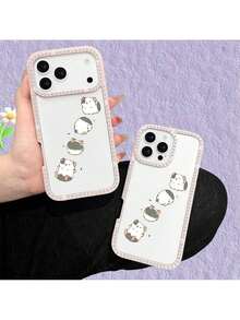 Fast EU Shipping (DE & ES) Phone Case: Indispensable For Delicate Fairies: Hamster Cartoon Double-Sided Glittery Rhinestone Phone Case, A Highlight In Your Palm, 360 °     Precision |     Durable Design |     Impact-Resistant And Crash-Proof |     Brushed Non-Slip |     Suitable For Samsung - Hồng - Xem 5
